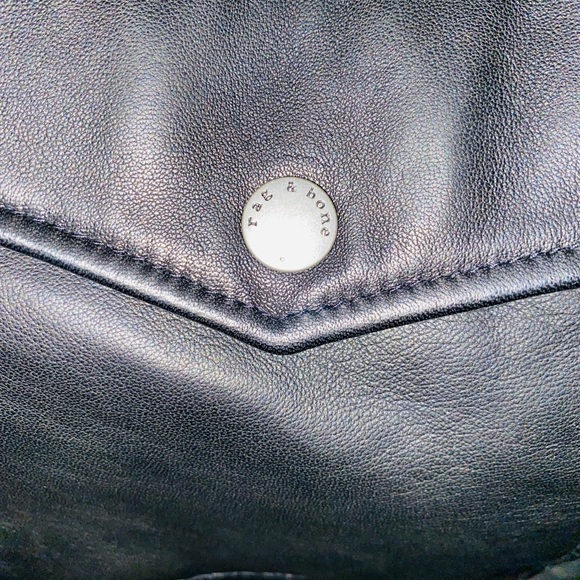 NWT $1200 Rag & Bone ICONS ‘Andrea’ black Leather Jacket - Picture 13 of 15